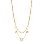 Collar-para-mujer-de-metal-con-dos-niveles-en-tono-dorado-con-detalles.-