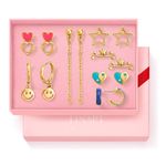 Set-x6-aretes-para-ni�a-ba�ados-en-oro-de-24K