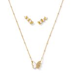 Juego-collar-y-aretes-ba�ados-en-oro-de-24K