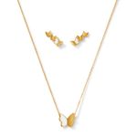 Juego-collar-y-aretes-ba�ados-en-oro-de-24K
