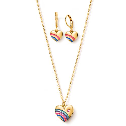 Estuche Collar + Aretes Little Hearts